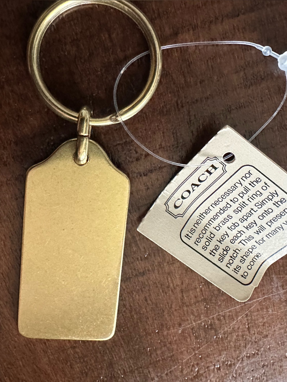 Coach Vintage Brass Hangtag Keychain - Picture 4 of 7